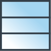 HR++ 3-vakken (2 roede horizontaal)