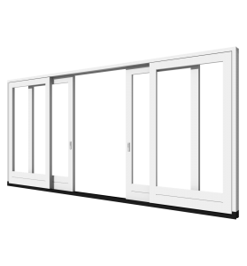 4-delige hefschuifpui | hout