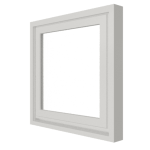 Vast raam (buitenzijde) | 1 vak | hout