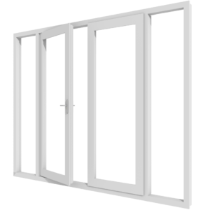 Tuindeuren (stolp) met twee zijlichten – buitendraaiend | kunststof