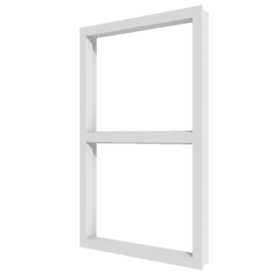 Vast glas | 2 vakken verticaal | kunststof