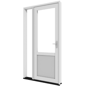 Achterdeur met zijlicht links (buitendraaiend) | kunststof