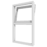 Kunststof kozijn met draai-kiepraam (boven) en vast glas verticaal