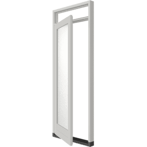 Stapeldorpeldeur met bovenlicht – buitendraaiend | hout