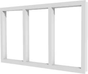 Vast glas | 3 vakken horizontaal | kunststof